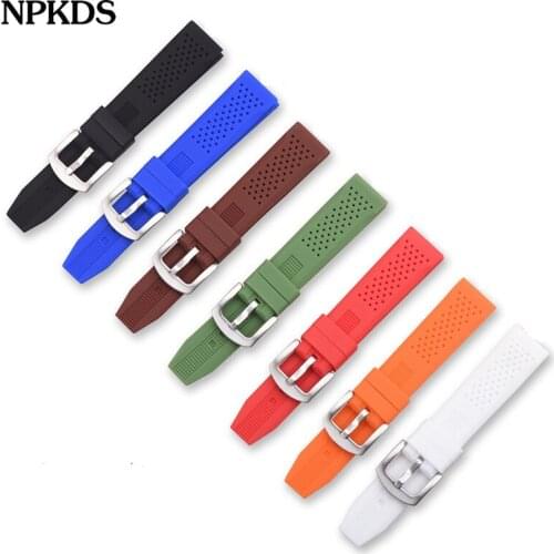 Silicone General Watchband Watch Strap Bands Waterproof 16mm 18mm 20mm 22mm 24mm Watches Belt Men Women Sport Watchbands