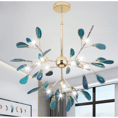 Modern LED kitchen pendant light gold loft hanging lamp blue nordic pendant lights for home decoration foyer bedroom dining room