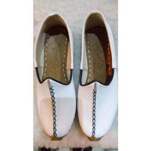 Stylish, elegant and aesthetic womens heelless shoes genuine leather Yemeni Anatolian womens shoes, comfortable to wear at hom