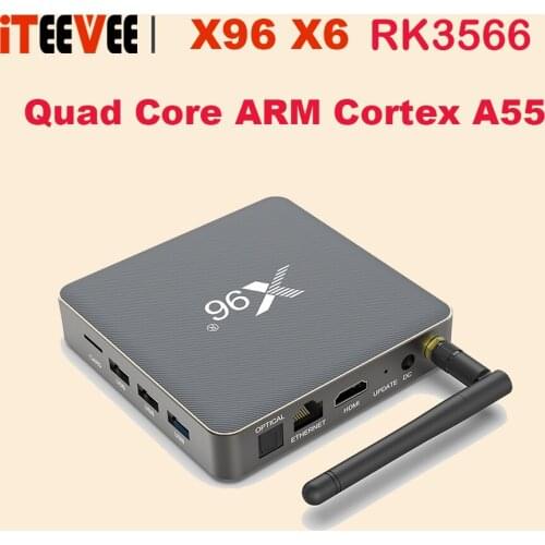 20PCS NEW 8GB RAM 128GB ROM 1000M Smart 8K TV Box RK3566 Android11 X96X6 2T2R MIMO Dual Wifi Set Box 4GB 64GB 32GB Media Player