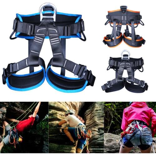 Outdoor Sports Rock Climbing Harness Waist Support Half Body Safety Belt Support Body Harness Aerial Survival Equipment 3 Color