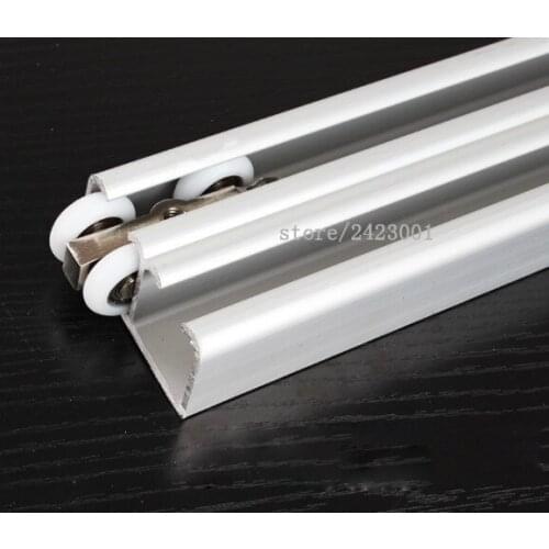 Thickening Double door sliding door Guide Shower room Double hanging rail Trumpet crane slideway Moving door track Glass sliding