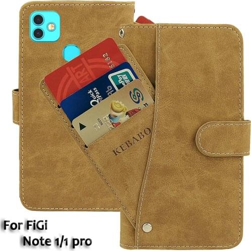 Vintage Leather Wallet FiGi Note 1 Case 6.6" Flip Luxury Card Slots Cover FiGi Note 1 Pro Case Phone Protective Cases Bags