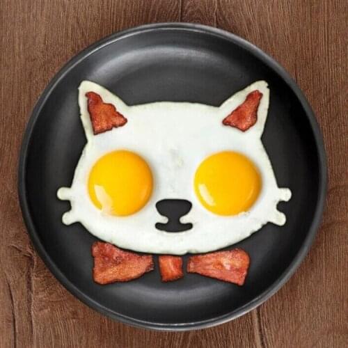 High Quality Silicone Cute Cat Owl Egg Tools Rings Cooking Tools Pancake Molds Kitchen Gadgets Cookie Decoration