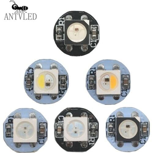 WS2812B WS2812 LED Chip & Heatsink Board With 4-Pin WS2811 IC 5050 SMD RGB LED SK6812 RGBW Black White PCB DC5V