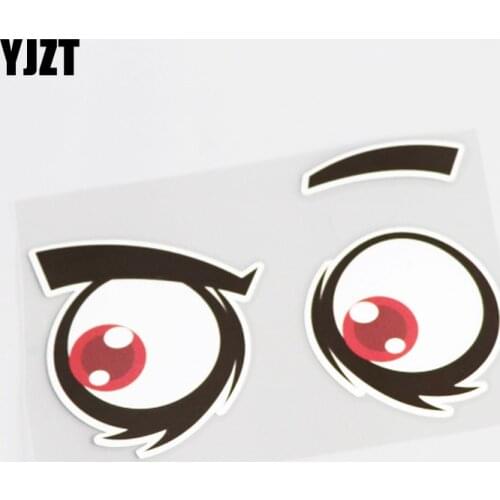 YJZT 15.5CM*10.5CM Chromatic Eye Creative Decal Car Sticker PVC Accessories 13-0443