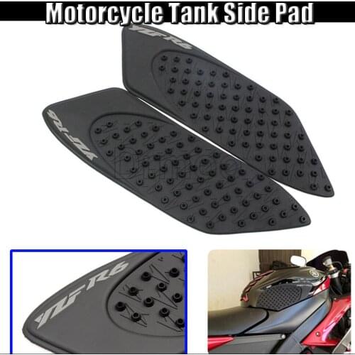 Motorcycle 1 Pair Protector Anti Slip Tank Pad Stickers Gas Knee Grip Traction Side Decal Cover For Yamaha YZF R6 2006-2007