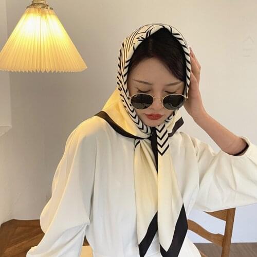 2021 new spring women scarf quality shawl silk fashion scarf headscarf beach sunscreen bag headscarf scarf 90cm*90cm