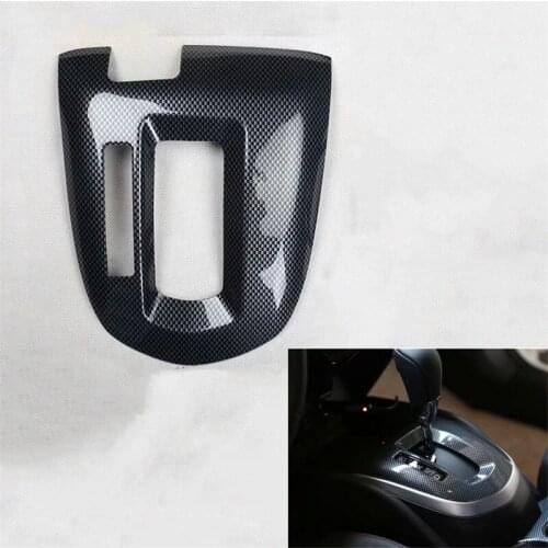 ABS carbon fibre For Nissan QASHQAI J11 Car gear shift knob frame panel Decoration Cover Trims auto accessories car styling