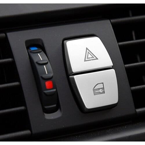Car Console Warning Lamp button Frame Cover Trim For BMW 5/6/7 series f10 GT F07 Central Handbrake Auto H Buttons Decor