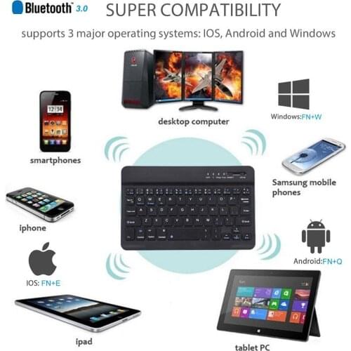 Bluetooth Keyboard 59 Key Tablet Computer Portable Mini Supplies HB028 Game Keyboard Universal for 7-8'' 9