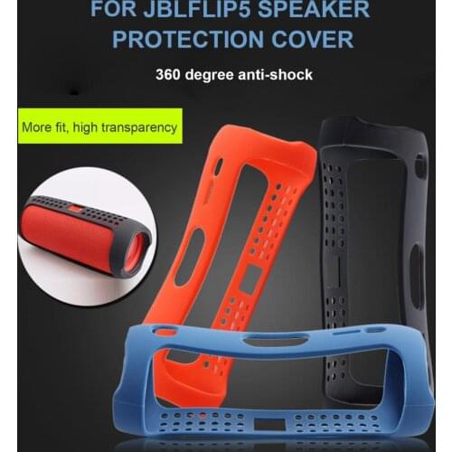 BLUELANS Silica gel Protective Bag Shockproof Washable All-round Protection Bluetooth Speaker Storage Pouch for JBL Flip5