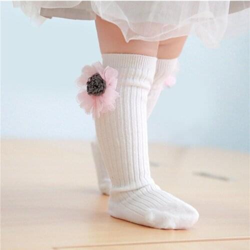 Baby Toddler Girls Cotton Knee High Stockings Leg Warmer Cute Baby Girl Cotton Stockings