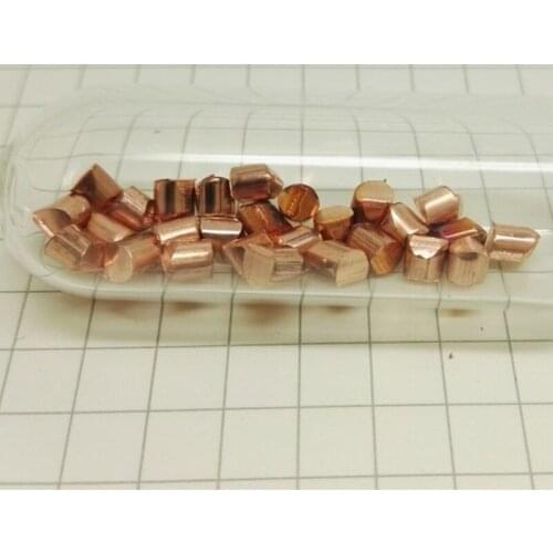 Copper metal beads - 5 grams 99.99% purity - sealed in ampoule under argon