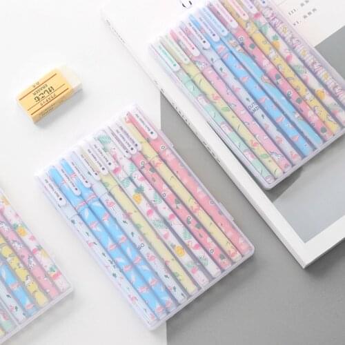 10 colors cute Gel Pen Kawaii Flamingo Unicorn Signature Pen Escolar Papelaria School Office Supply Promotional Gift