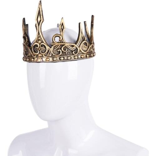 Mens Crown for Prom Party Decorations Cosplay Crown PU foam 3D soft crown headdress
