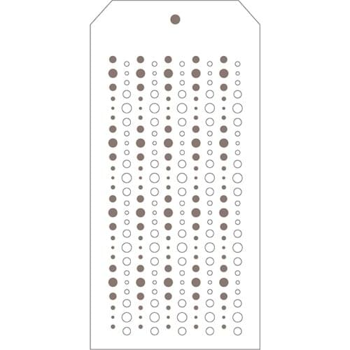 2021 New Label Tag Plastic Stencil For DIY Craft Making Round Dots Pattern Card Scrapbooking No Metal Cutting Dies and Stamp Set