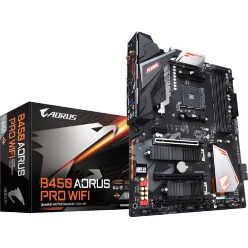Original NEW GA-B450 AORUS PRO WIFI Motherboard for Gigabyte B450 AORUS PRO WIFI B450 AM4 DDR4 Supports R3 R5 R7 1700 2600 2700
