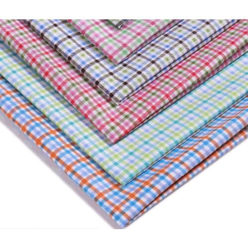 50cm*150cm Color grid polyester fabric wholesale supply plain weave fabric for accessories headwear shoes hats and clothing