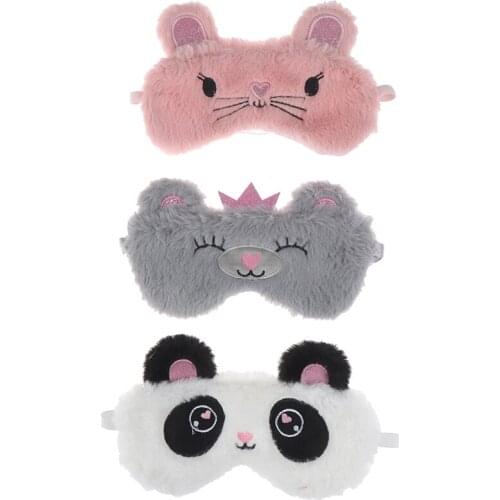 Panda Sleeping Eye Mask Nap Eye Shade Cartoon Blindfold Sleep Eyes Cover Sleeping Travel Rest Patch Blinder