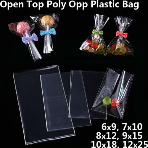 Transparent Food Cookie Candy Bag Wedding Christmas Birthday Party Favors Jewelry Gift Packaging Bags Clear Poly OPP Plastic Bag