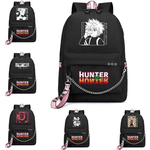 Hunter X Hunter Girl Backpack Killua Eyes Killua HxH Anime School Bags Japan Harajuku Bookbag for Girls Backpacks Femme