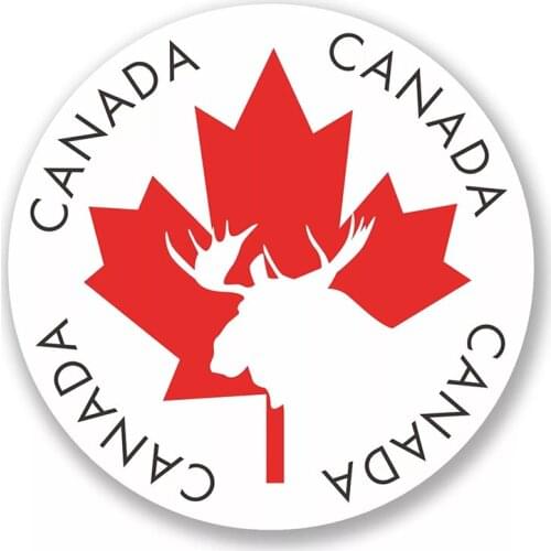 S50319# 10/13/15/17CM Personality PVC Decal Canada Flag Waterproof Car Sticker on Motorcycle Laptop Decorative