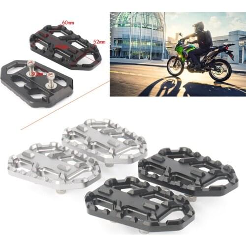 CNC Aluminum Wide Foot Pegs Footrest For Kawasaki VERSYS-X300 2017-2018 & VERSYS 650 VERSYS 1000 2015 2016 2017 2018 2019