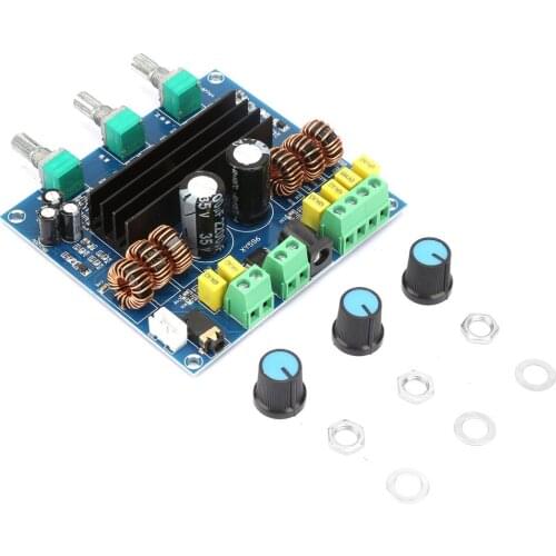 TPA3116D2 2*80W+100W 2.1 Channel Digital Stereo Subwoofer Power Amplifier Board 3P Terminal Or 3.5mm Jack Audio Input