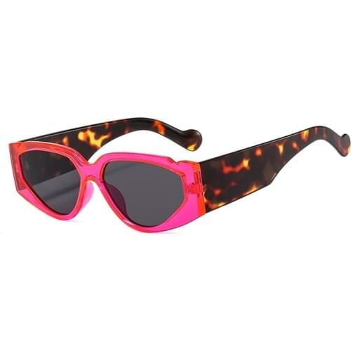 Vintage Men Summer Travel sunglasses Women Candy Colors Fashion Leopard Thick Frame Sun Glasses Women UV400 Square Shades CatEye