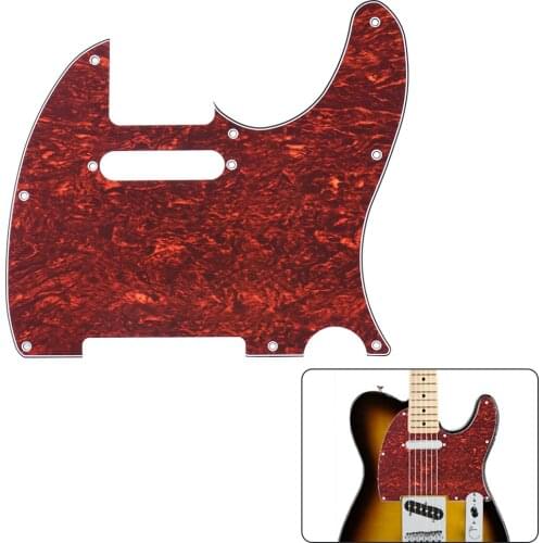 Pickguard Pick Guard 4Ply for Telecaster Standard Modern Style Electric Guitar Tortoise Shell Red