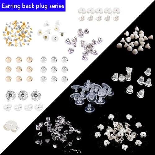 Earring Back Plug Silicone Rubber Earrings Clasp Soft Ear Nut Plugging Earrings Backs Stoppers Jewelry Accessories DIY Parts
