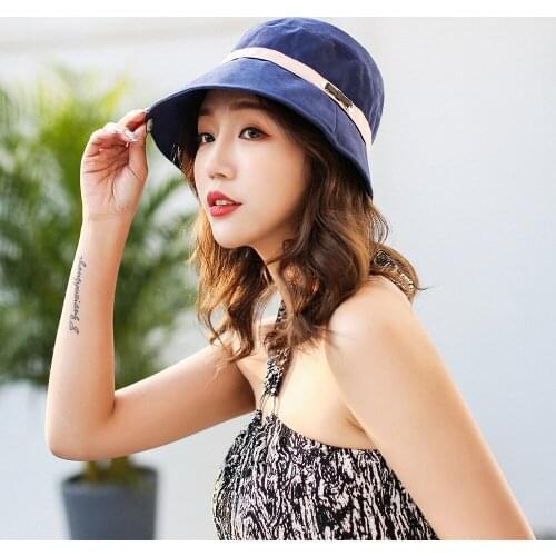 Difanni Fisherman Hat Female Bucket Hats For Women Spring Summer Sun Hat Bucket Hat Black 2018 New Panama Cap
