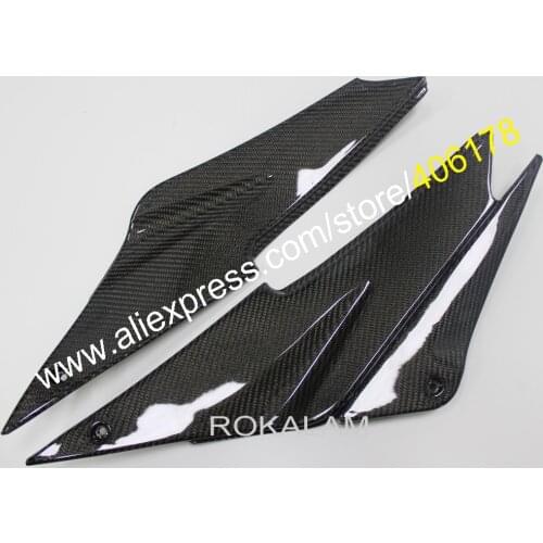 2 x Carbon Fiber Tank Side Covers Panels For Kawasaki ZX-6R 2005 2006 636 ZX6R 05 06 Tank Side Cover Fairing