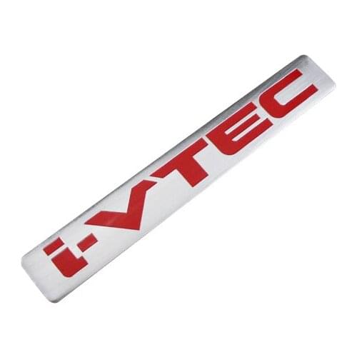 Auto Aluminum Red i-VTEC for Civic Accord Jazz CRV Emblem Decal Badge Sticker