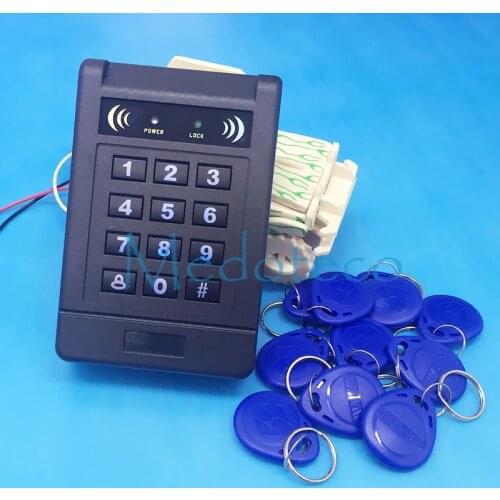 Contact-less Inductive RFID Proximity Card Access Control System RFID/EM Luminous Keypad Proximity Door Lock wiegand input