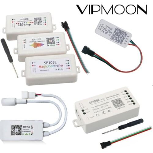 Bluetooth Wifi Controller for WS2812B Led Strip Light SP105E SP110E SP108E Music SP107E SP601E WS2811 SK6812 Lights DC5V-24V