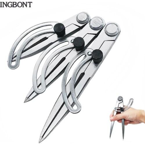 INGBONT Spacing Compass Gauge Carpenter Adjustable Leather Craft Rotate Tool Scriber DIY Woodworker Circle Drawing Edger Tool