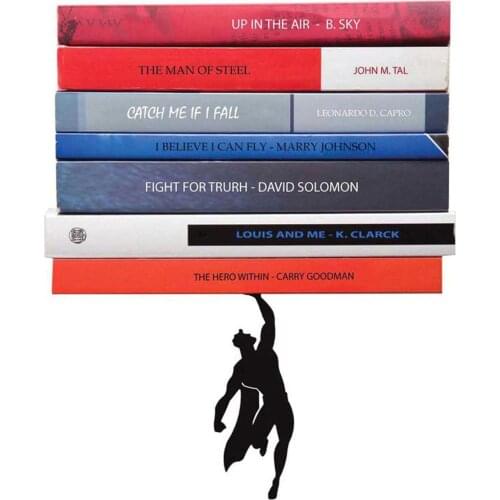 Svava Decorative Metal Bookcase - Metal Bookcase Superhero Figure Electrostatic Painted Quality Metal Bookcase Desk