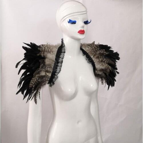 Halloween Reversible Feather Shawl Feather Scarf Feather wrap