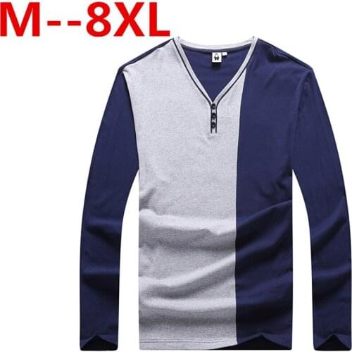 Big size 10xl 9xl 8xl 7xl 6xl 5xl 4xl Hot Sale Casual Long Sleeve Men T-Shirt Solid Color Slim Fit TShirt Spandex Men Plus Size