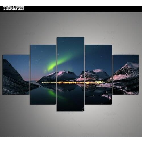 HD Printed Painting Canvas Printing Aurora painting Room decor print poster picture canvas Framed Art HG-024
