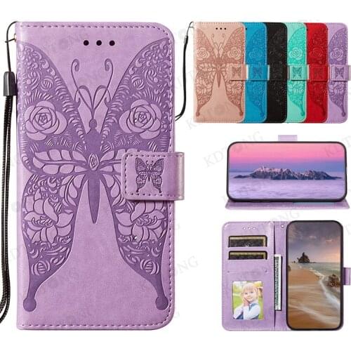 New Rose butterfly Flip Leather Case For HUAWEI Enjoy 7S 9 9S 9E 10E 10S 20 Z Plus Case For HUAWEI NOVA 3i 4E 6 7i 7SE PRO Cover