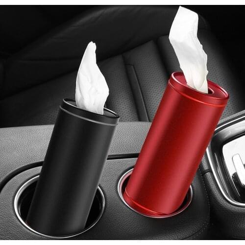 Creative Car Tissue Box Metal Paper Towel Tube Auto Tissue Paper Holder Case Car Home for Girls Car Interior Accessories