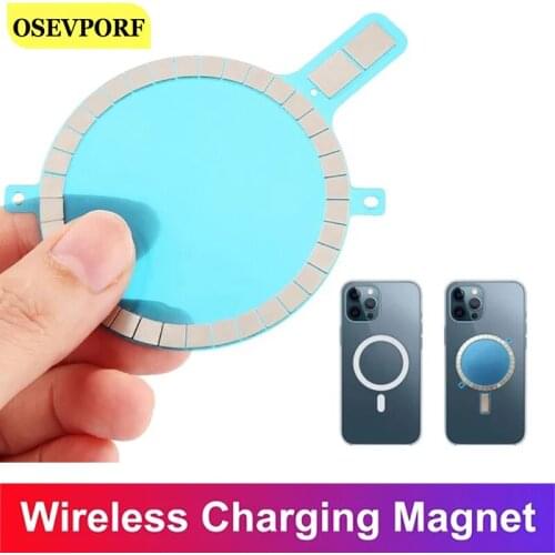 Wireless Charging Magnet For iPhone 12 11 Pro Max Xs Xr X 8 7 6 S Plus Phone Case Strong Magnetic Back Cover Sticker For Magsafe