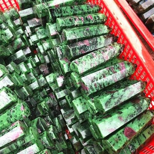 Natural Ruby Zoisite Quartz Crystal Obelisk Point Epidote Gemstone Wand Healing 500-1500g