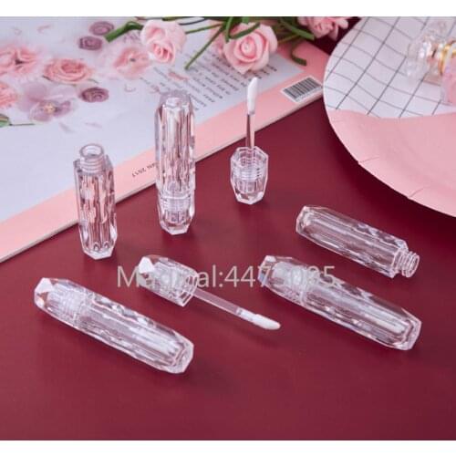 10-100pcs 4ml Clear Lip Gloss Tube Empty Diamond Lip Gloss Bottle Cosmetic Lipgloss Container DIY Transparent Lip Gloss Tube