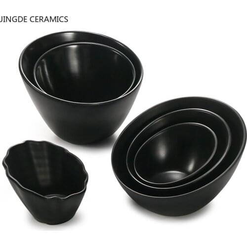 Direct selling new products oblique bowl plastic buffet hot pot shop lettuce vegetable barrel bowl melamine tableware black