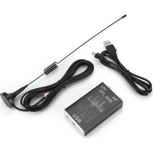 Ham Radio Receiver 100KHz-1.7GHz full Band UV HF RTL-SDR USB Tuner RTLSDR USB dongle with RTL2832u R820t2 RTL SDR Receiver