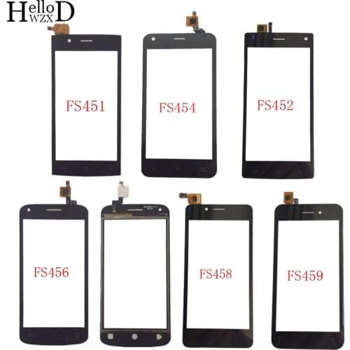 Touch Screen Digitizer Panel For Fly FS451 FS452 FS454 FS456 FS458 FS459 TouchScreen Front Glass Lens Sensor 3M Glue Wipes